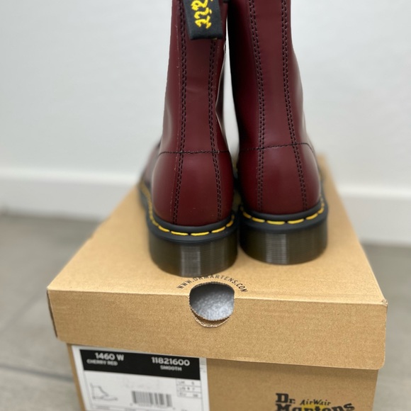 New Dr Martens | 1460 Cherry Red Boots - Picture 7 of 10
